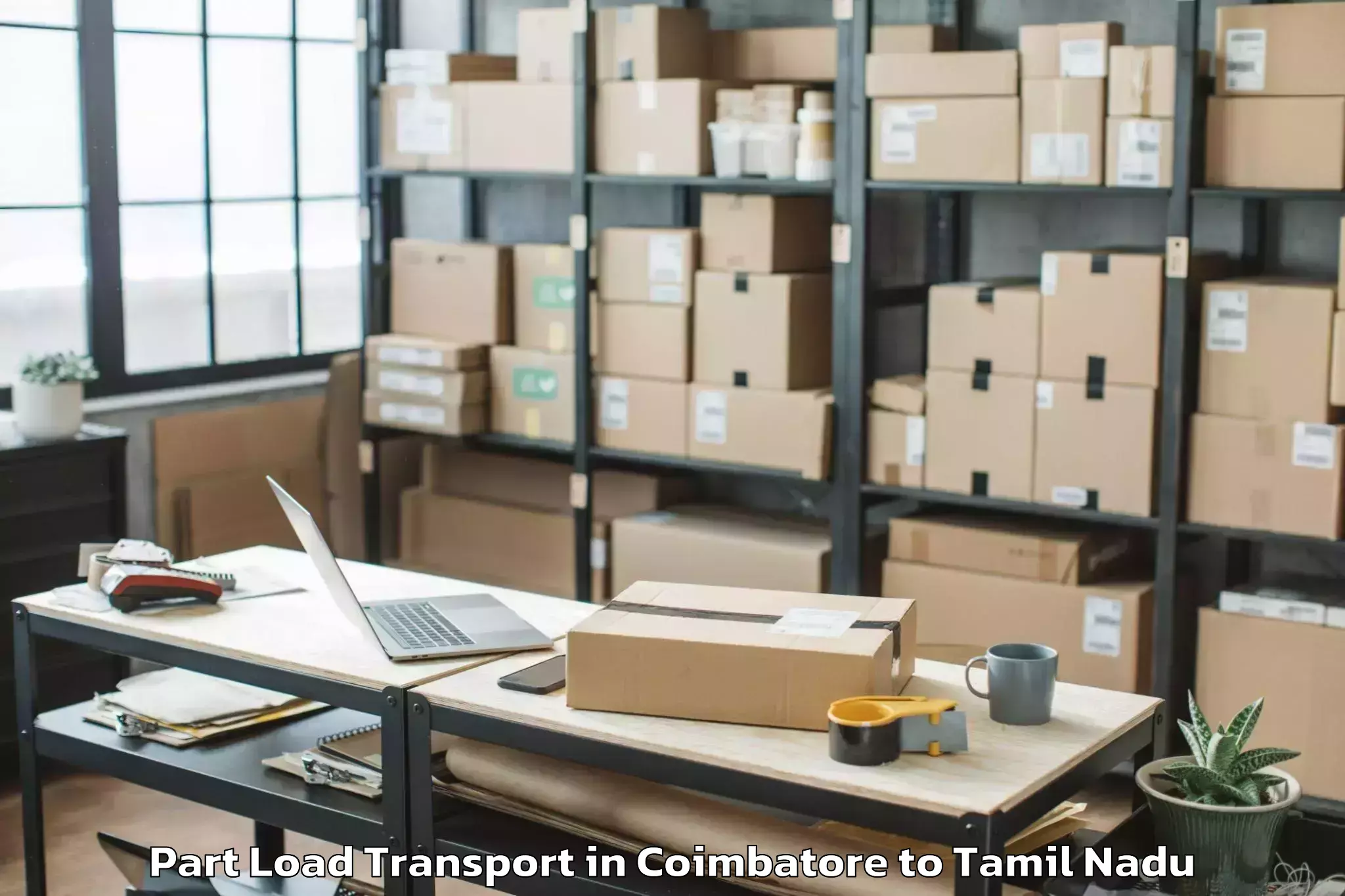 Top Coimbatore to Jafferabad Part Load Transport Available